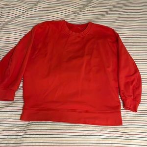 Lululemon Perfectly Oversized Crew Red size:10
